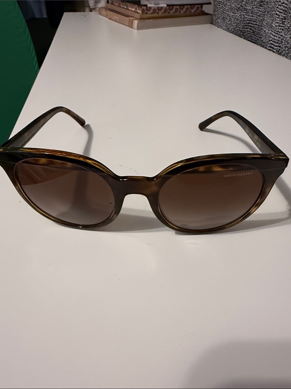 Armani Exchange Women's Tortoise Shell Sunglasses with Brown Lenses